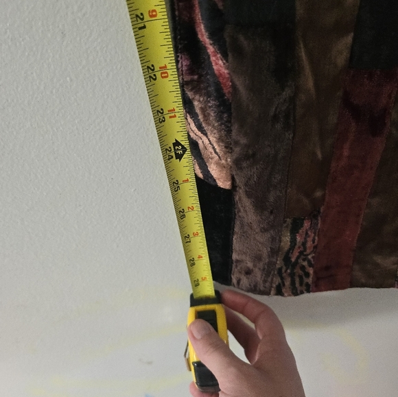 Chico's Rectangle Velvet Scarf Wrap Patchwork Animal Print 9" x 58" Reversible - Picture 7 of 8